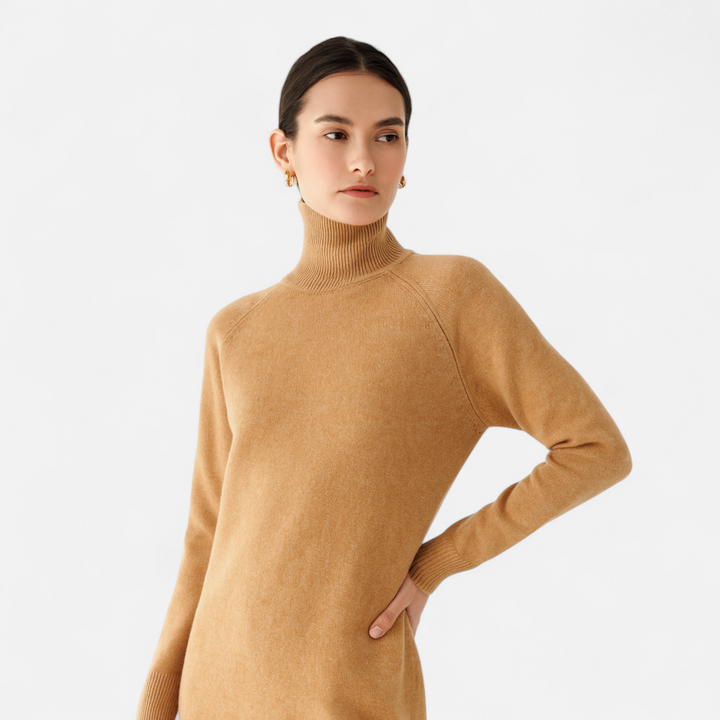 Valantomode | Women’s Mock-Neck Sweater – Sculpted Knit & Executive Minimalisme