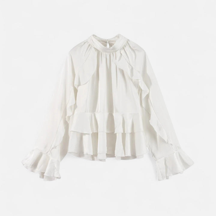 Valantomode | Women’s Puff Sleeve Blouse – Sculpted Volume & Sophisticated Authority