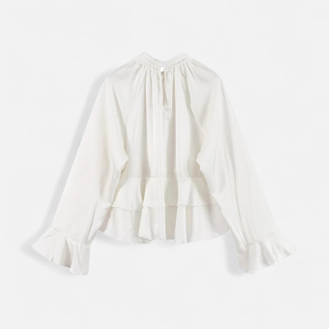 Valantomode | Women’s Puff Sleeve Blouse – Sculpted Volume & Sophisticated Authority