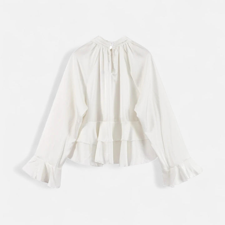 Valantomode | Women’s Puff Sleeve Blouse – Sculpted Volume & Sophisticated Authority