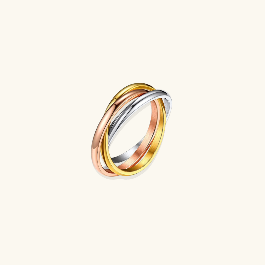 Valantomode | Plated Intertwining Loop Ring with Helical Structural Geometry