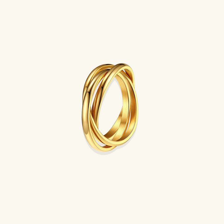 Valantomode | Plated Intertwining Loop Ring with Helical Structural Geometry