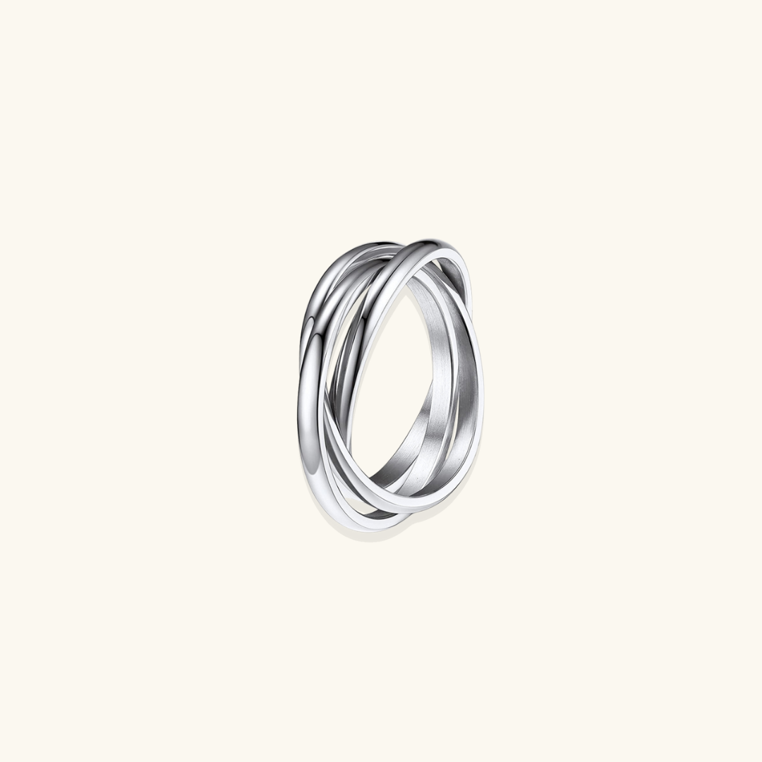 Valantomode | Plated Intertwining Loop Ring with Helical Structural Geometry