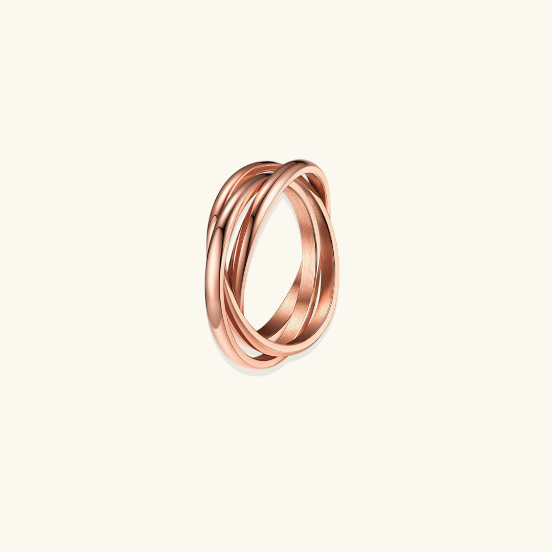 Valantomode | Plated Intertwining Loop Ring with Helical Structural Geometry