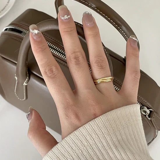 Valantomode | Plated Intertwining Loop Ring with Helical Structural Geometry