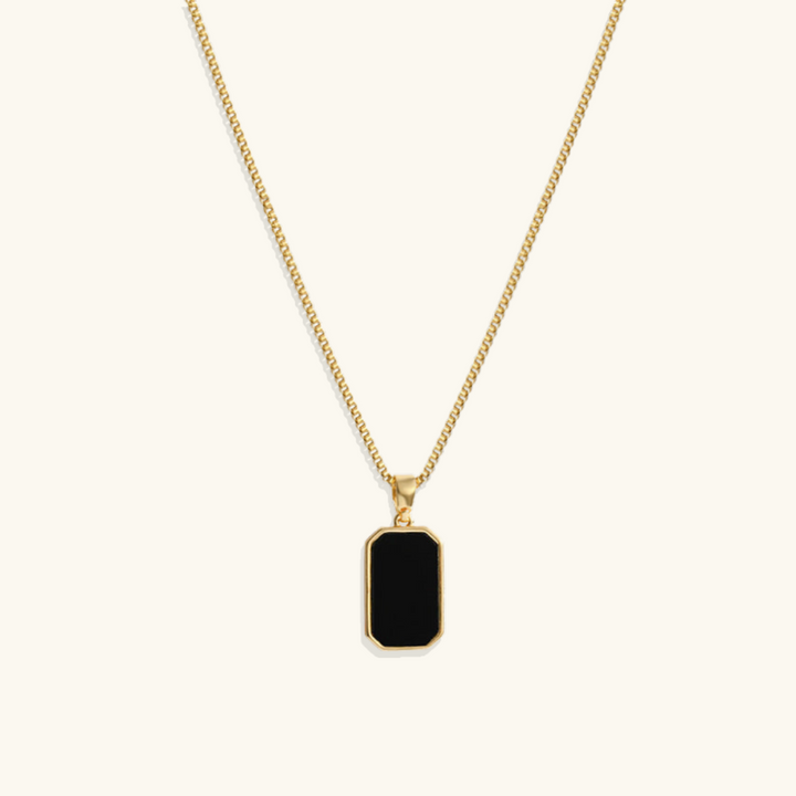 Valantomode | Gold Plated Midnight Muse Pendant Necklace with CZ for Women