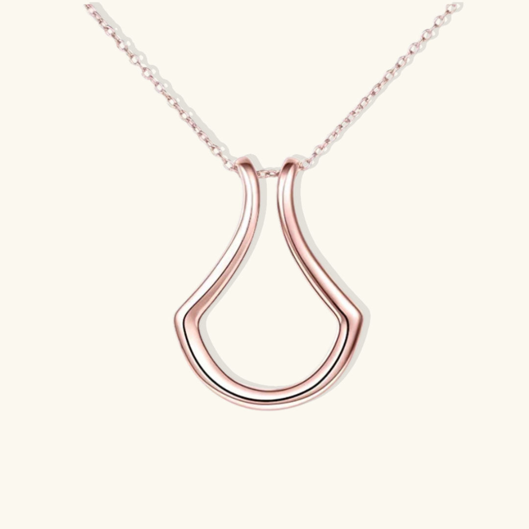 Valantomode | Plated Geometric Ring Keeper Necklace for Women