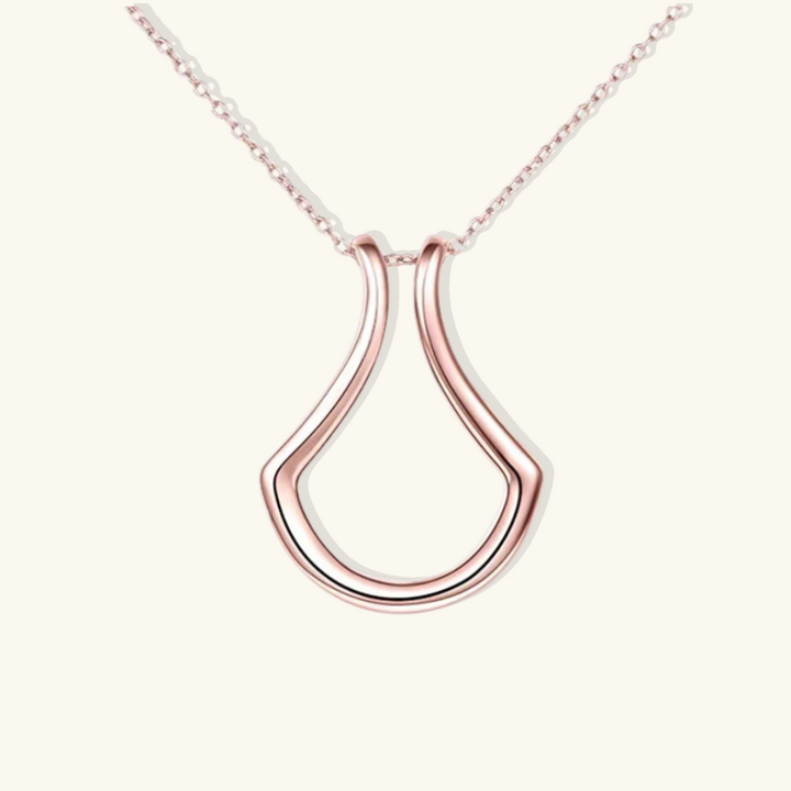 Valantomode | Plated Geometric Ring Keeper Necklace for Women