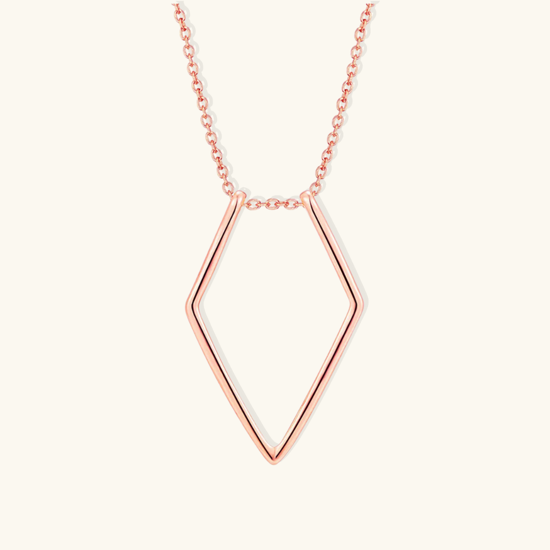 Valantomode | Plated Geometric Ring Keeper Necklace for Women