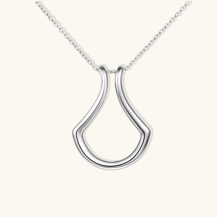 Valantomode | Plated Geometric Ring Keeper Necklace for Women
