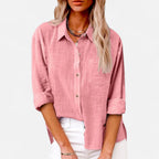 ValantoMode | Women’s Chic Linen Button-Down Blouse