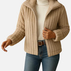 ValantoMode | Women’s Knitted Wool-Fleece Long Vest