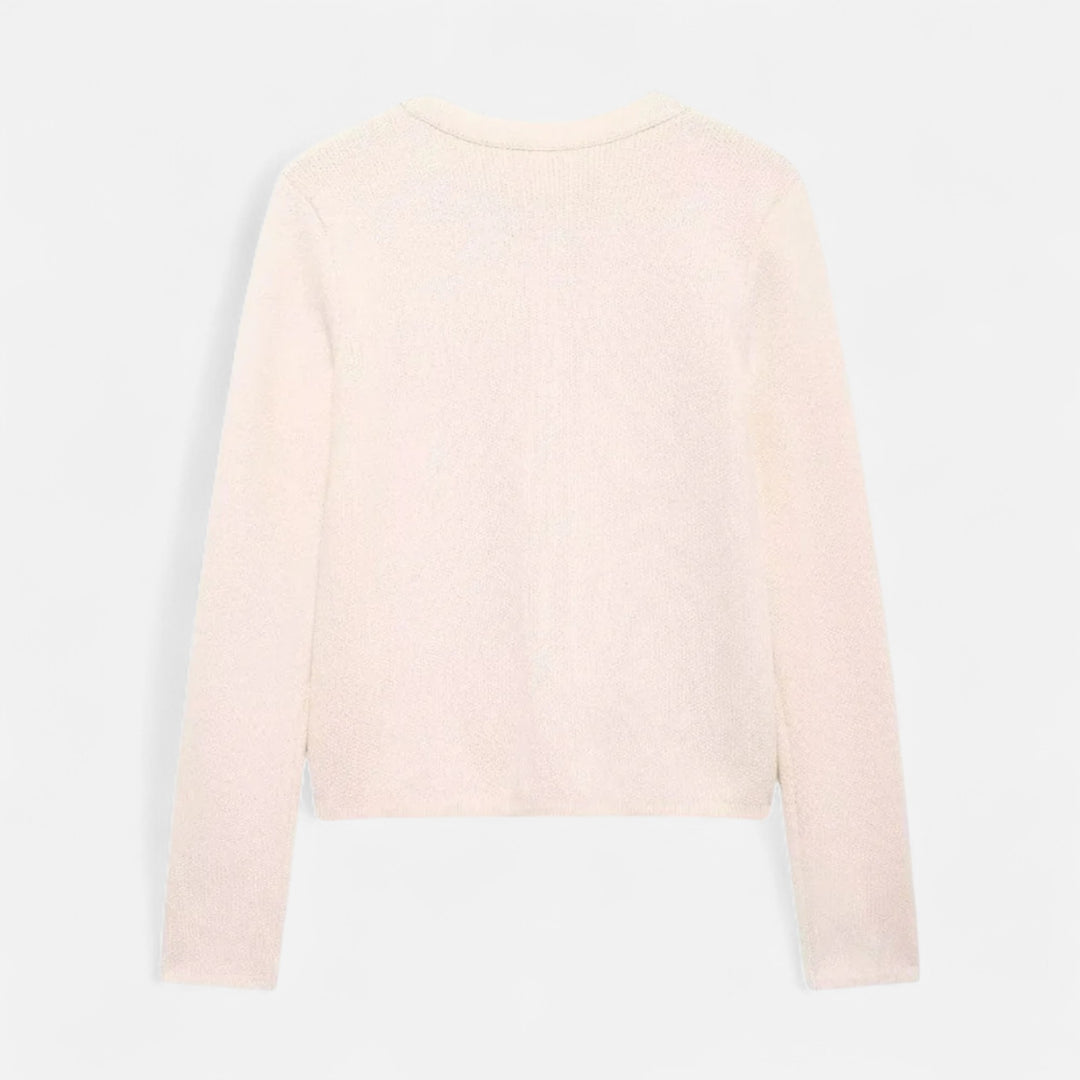 Valantomode | Women’s Soft Knit Cardigan with Golden Buttons