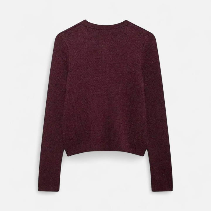 Valantomode | Women’s Soft Knit Cardigan with Golden Buttons
