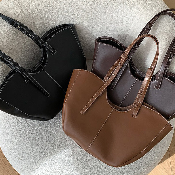 Valantomode | Amara Command Executive – 46cm Premium Vegan Leather Oversized Professional Tote