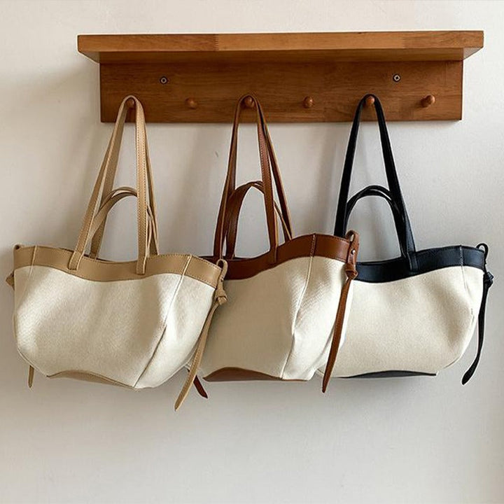 Valantomode | Odyssey Horizon Garrison – Premium Textured Canvas & Vegan Leather Structured Tote