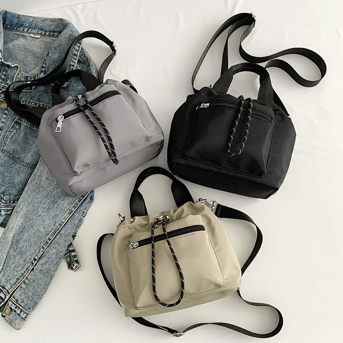 Valantomode | Nimbus Kinetic Capsule – Premium Water-Resistant Nylon Drawstring Tote & Shoulder Bag