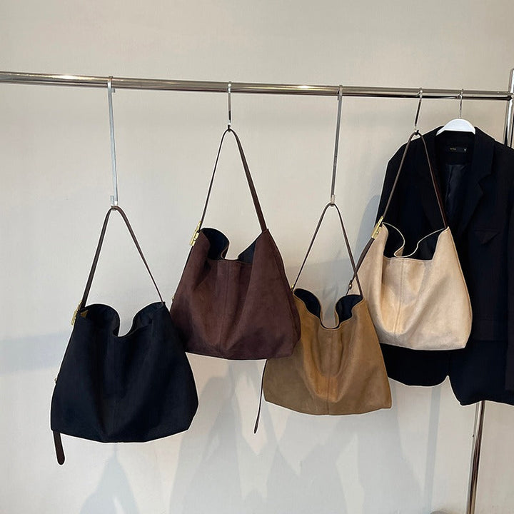 Valantomode | Velvet Sovereign Garrison – Premium Vegan Suede Large Executive Tote & Shoulder Bag