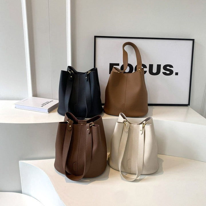 Valantomode | The Veridian Cylinder Garrison – Women's Premium Vegan Leather Bucket Bag