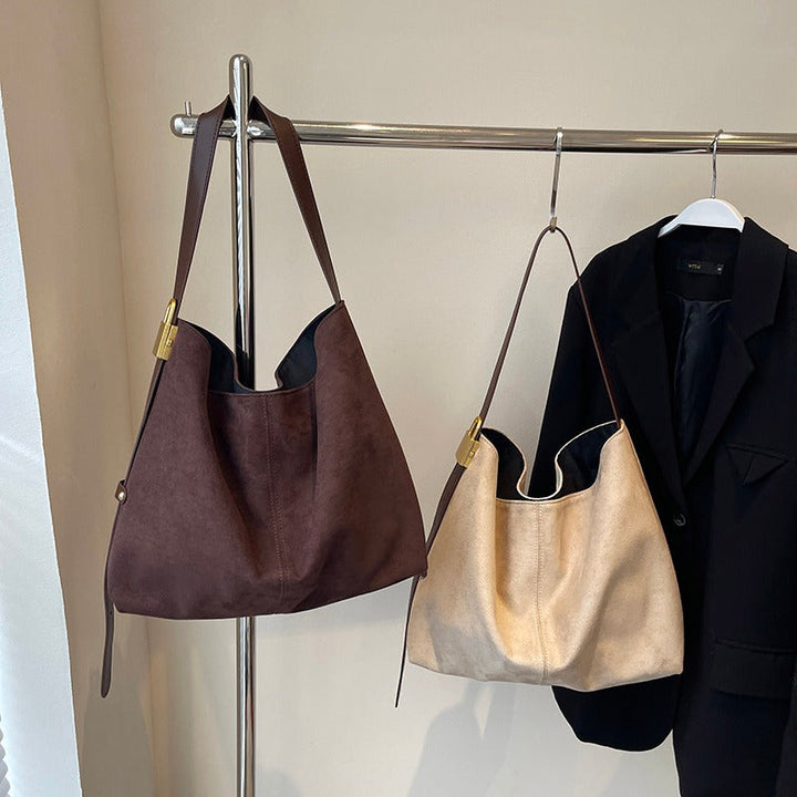 Valantomode | Velvet Sovereign Garrison – Premium Vegan Suede Large Executive Tote & Shoulder Bag