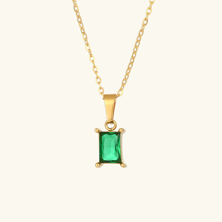Valantomode | Plated Natalie Necklace with Geometric Prismatic Architecture and Refractive Assets