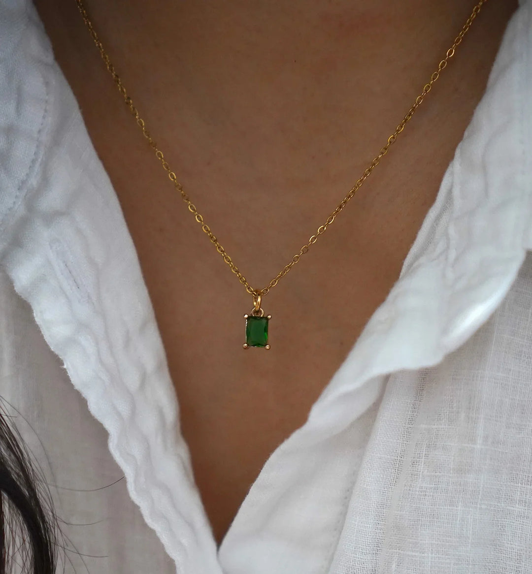 Valantomode | Plated Natalie Necklace with Geometric Prismatic Architecture and Refractive Assets