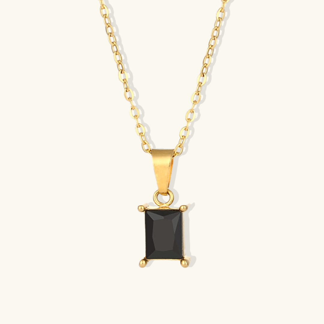 Valantomode | Plated Natalie Necklace with Geometric Prismatic Architecture and Refractive Assets