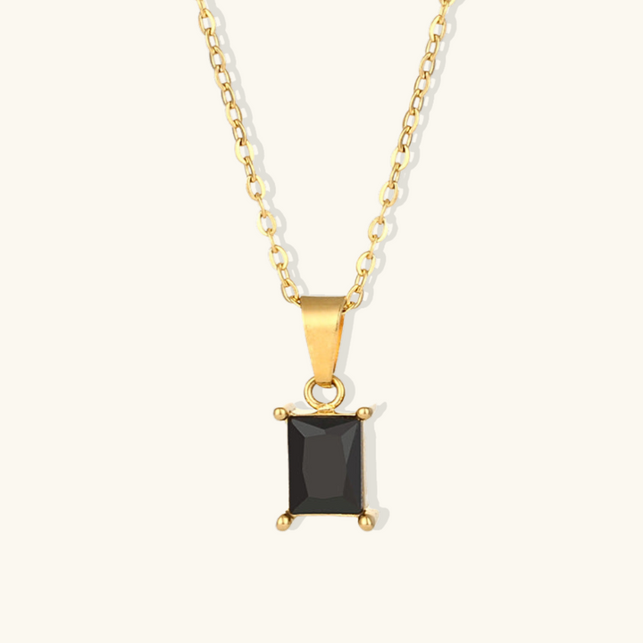 Valantomode | Plated Natalie Necklace with Geometric Prismatic Architecture and Refractive Assets