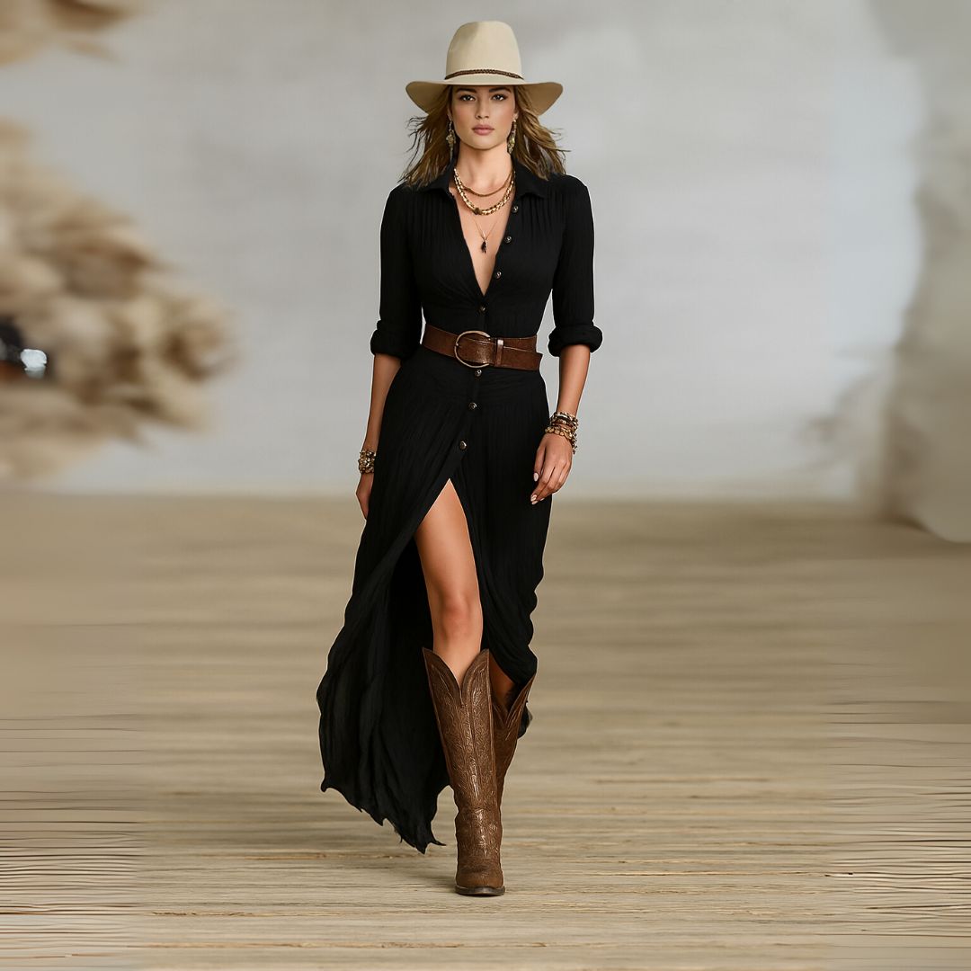 Valantomode | Stylish Belted Dress for Effortless Everyday Elegance