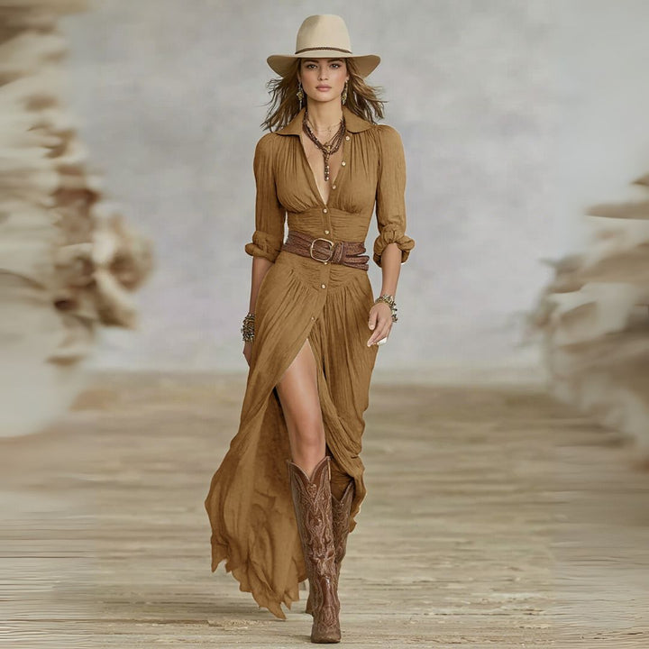 Valantomode | Stylish Belted Dress for Effortless Everyday Elegance