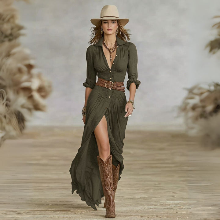 Valantomode | Stylish Belted Dress for Effortless Everyday Elegance