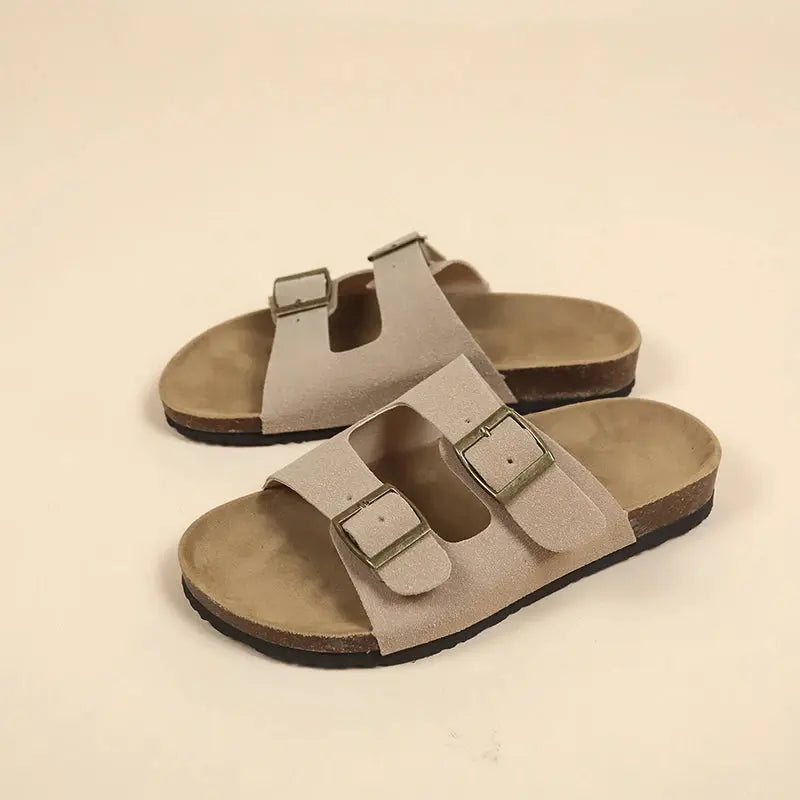 Valantomode | Women's Sandals - Comfortable Non-Slip Cork Design