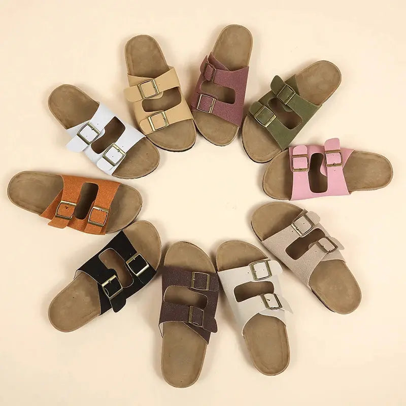 Valantomode | Women's Sandals - Comfortable Non-Slip Cork Design
