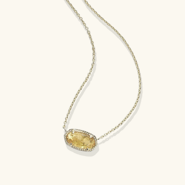 Valantomode | Plated Aura Birthstone Necklace with Prismatic Structural Geometry