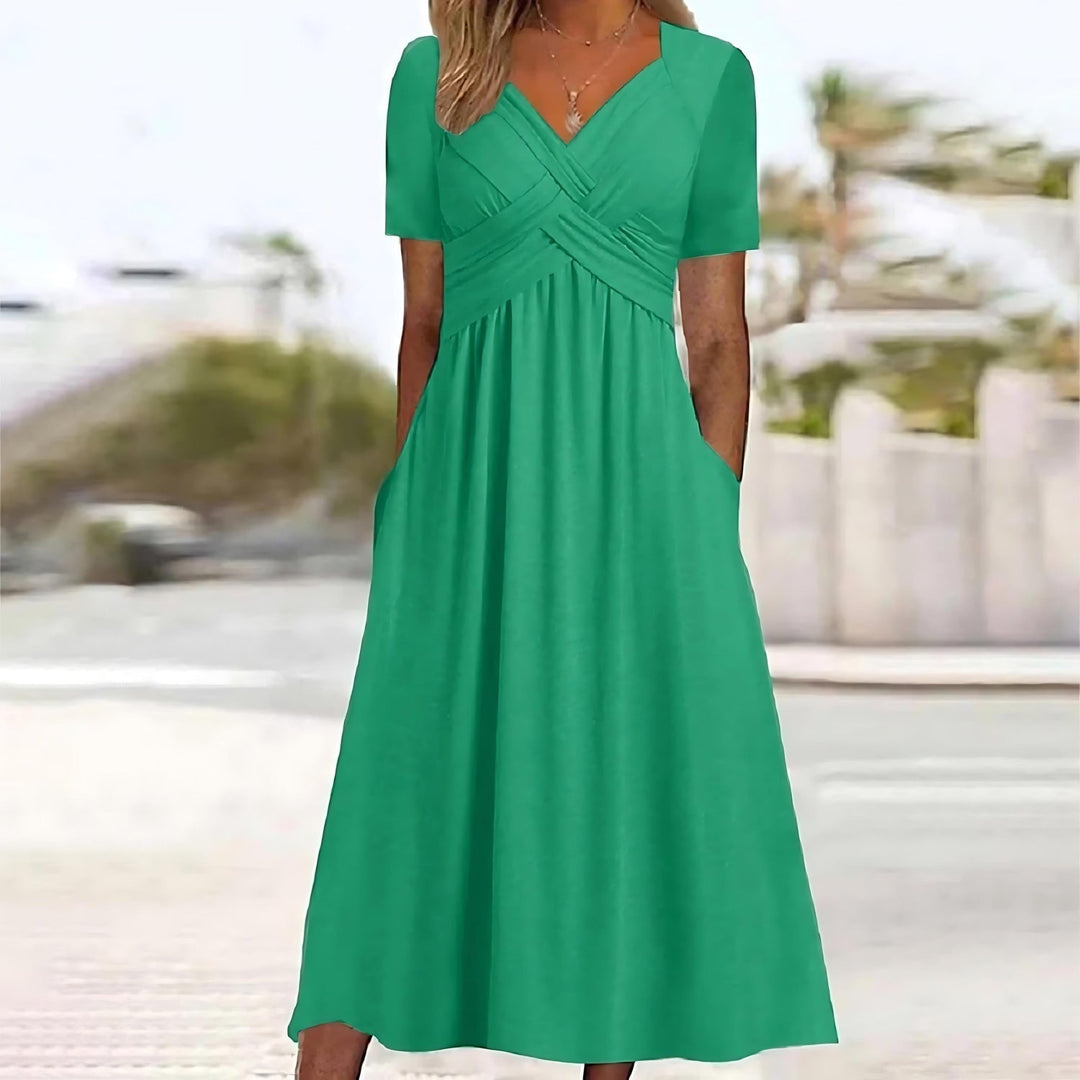 Valantomode | Midi Dress with Casual Elegance