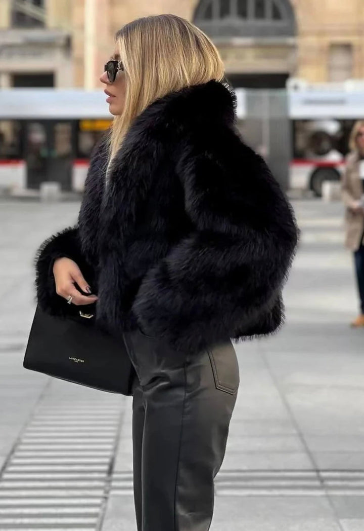Valantomode | Women's Luxe Faux Fur Coat for Ultimate Style