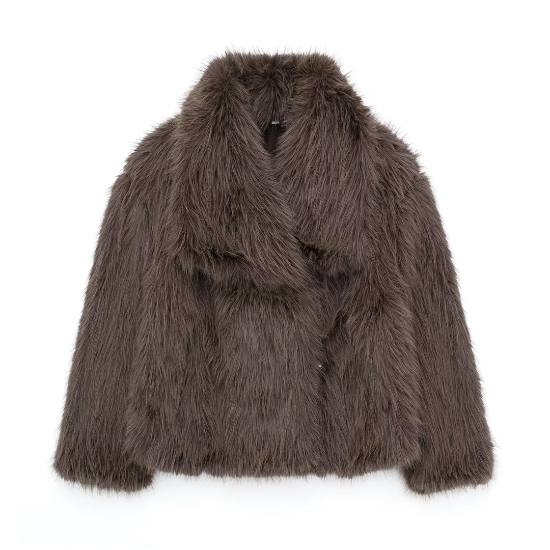 Valantomode | Women's Luxe Faux Fur Coat for Ultimate Style