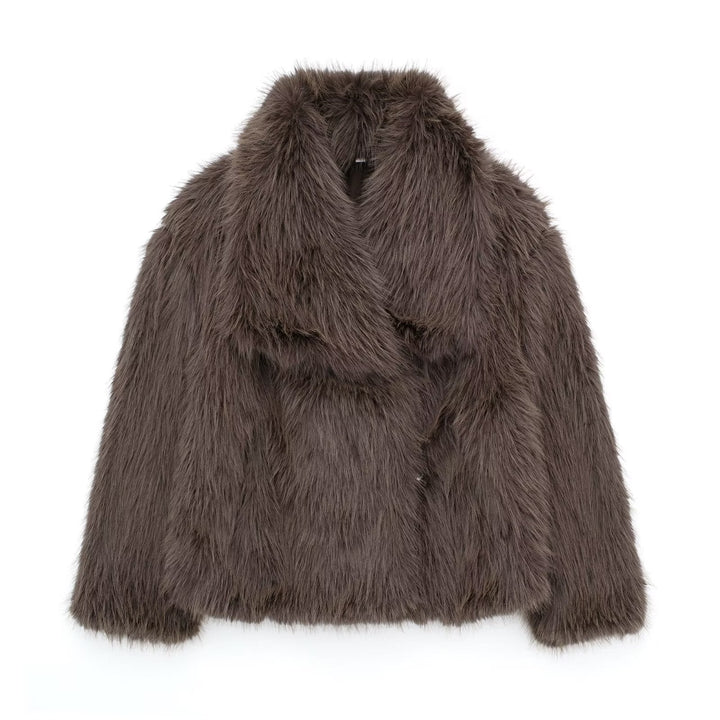 Valantomode | Women's Luxe Faux Fur Coat for Ultimate Style