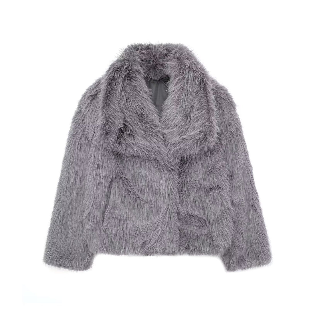 Valantomode | Women's Luxe Faux Fur Coat for Ultimate Style