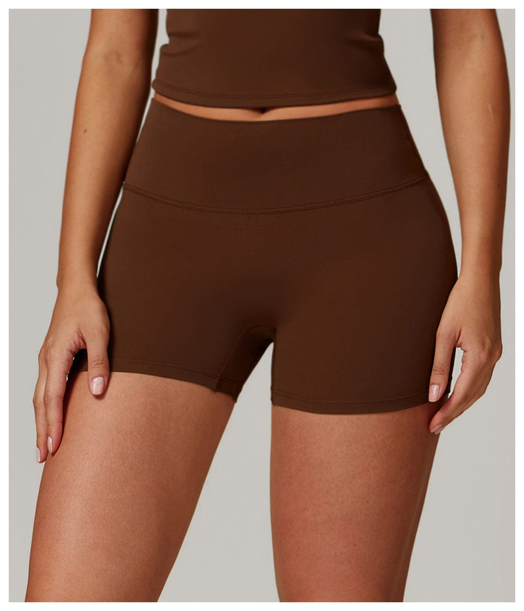 Valantomode | High-Waisted Seamless Fitness Shorts for Women - Booty-Lifting, Squat-Proof Workout Shorts