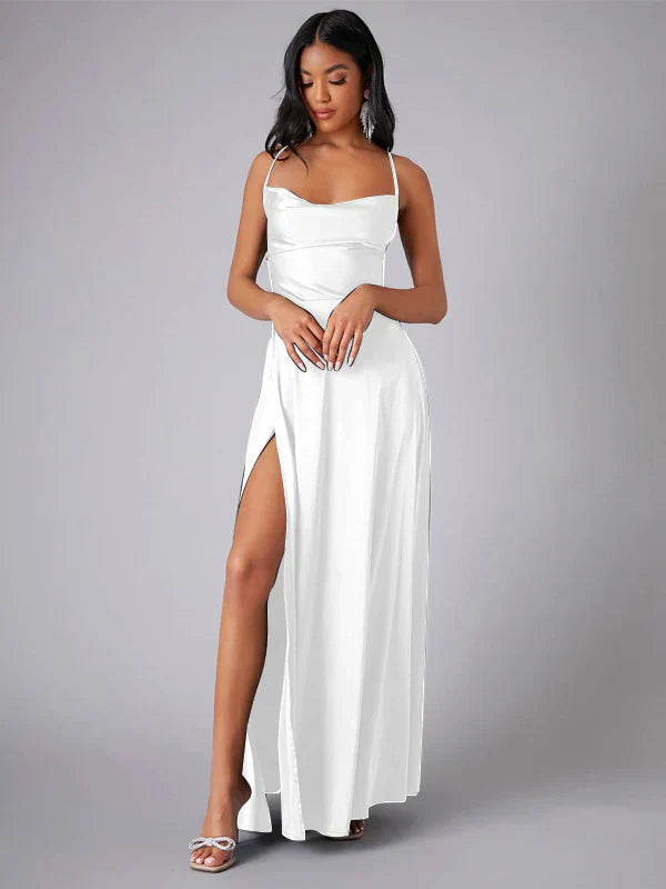 Valantomode | Gorgeous Satin Maxi Dress for Effortless Elegance