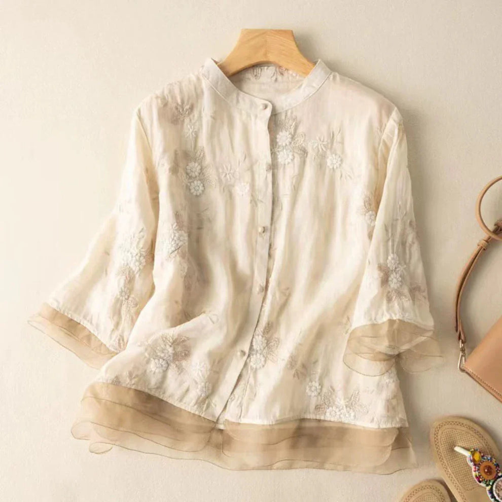 Valantomode | Blouse with Lightweight Cotton Fabric