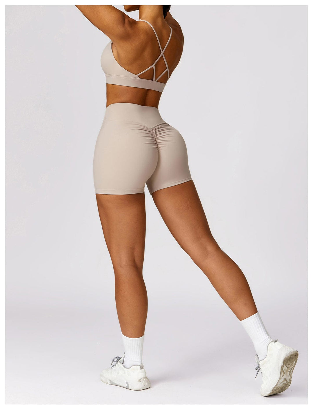 Valantomode | Women's High Waist Hip-Lifting Activewear Shorts for Gym and Sports