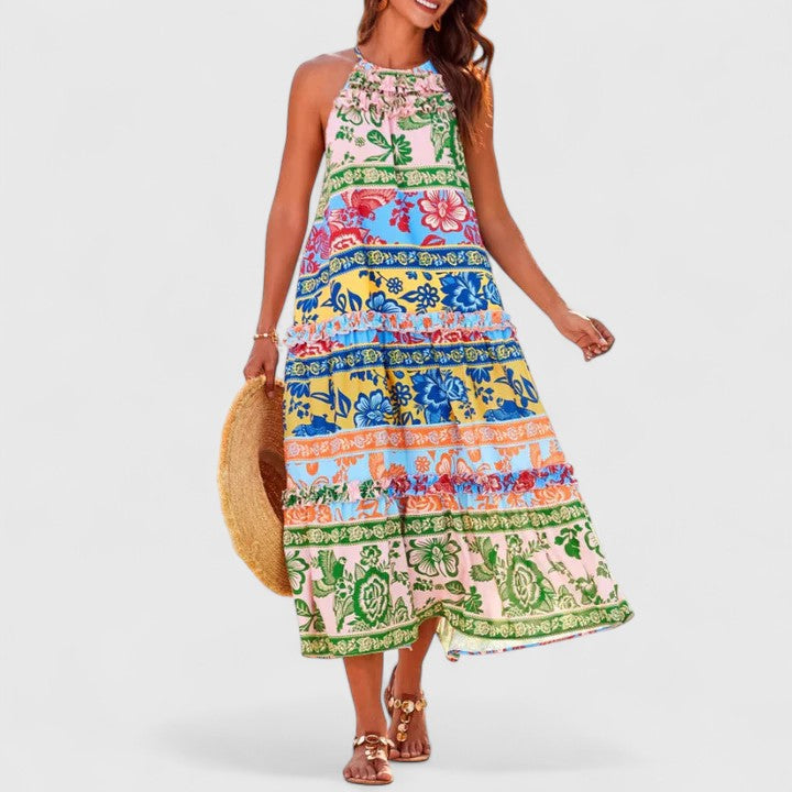 Valantomode | Chic Bohemian Dress for Effortless Daytime Style