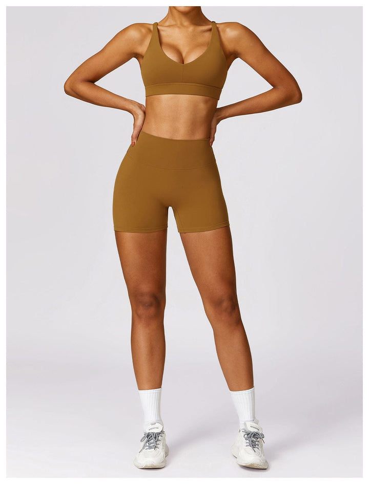 Valantomode | Women's High Waist Hip-Lifting Activewear Shorts for Gym and Sports