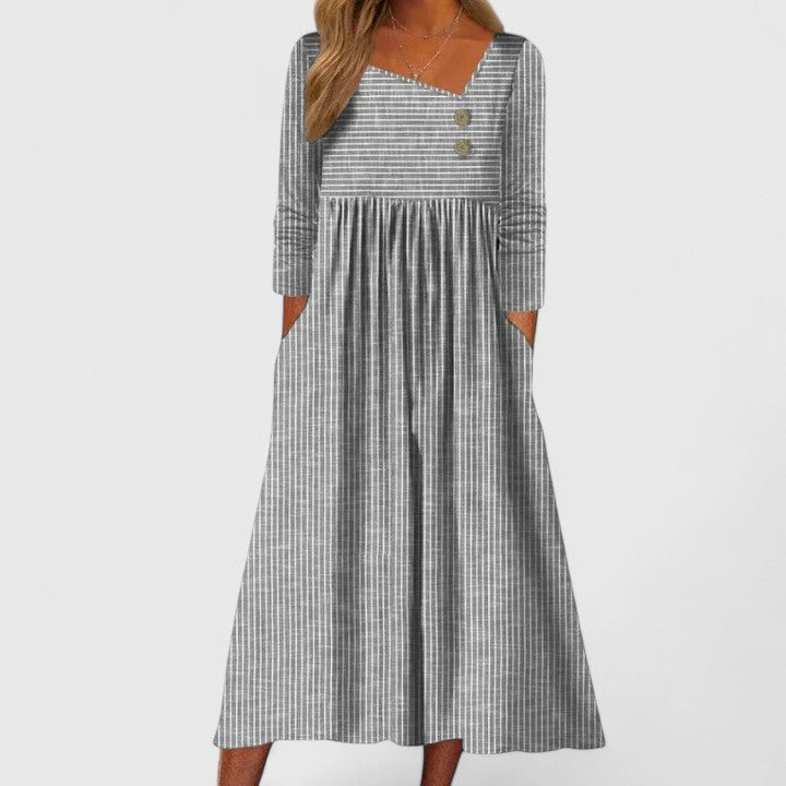 Valantomode | Chic Midi Dress Perfect for Formal Events and Gatherings