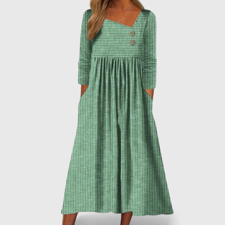 Valantomode | Chic Midi Dress Perfect for Formal Events and Gatherings