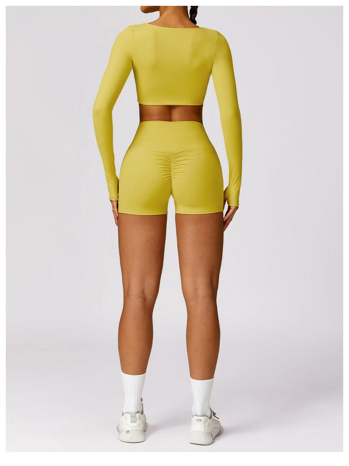 Valantomode | Women's High Waist Hip-Lifting Activewear Shorts for Gym and Sports