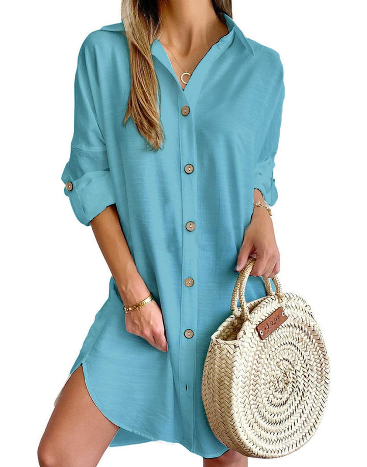 Valantomode | Dress Shirt with Button-Up Design