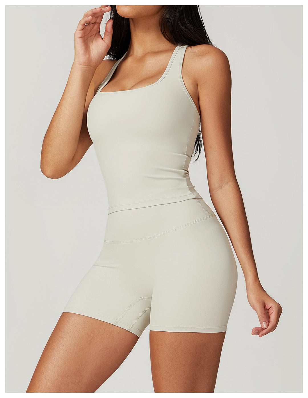 Valantomode | High-Waisted Seamless Fitness Shorts for Women - Booty-Lifting, Squat-Proof Workout Shorts